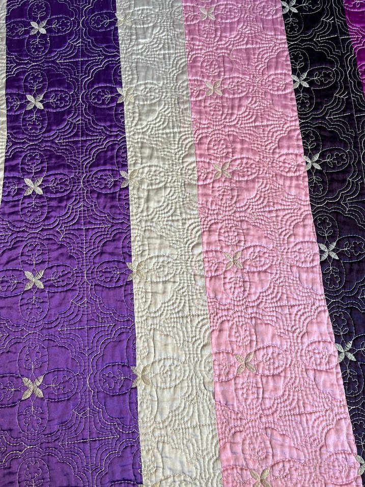 Çizgili Pastel Renkli Çok Renkli Yatak Örtüsü - Görsel 4