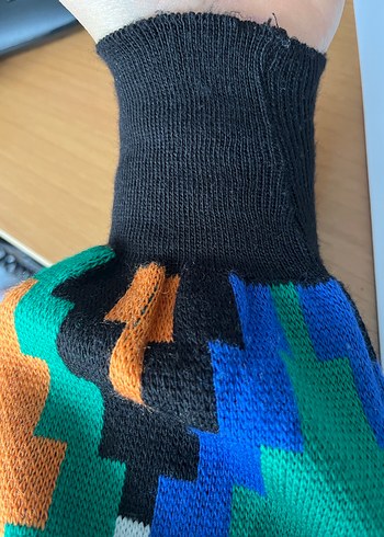 Bohem Çok Renkli Desenli Örgü Kadın Kazak - Görsel 6