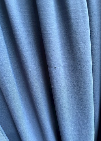 Mavi Keten Salaş Uzun Elbise - Görsel 5