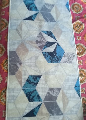 Gri Çok Renkli Bohem Bağlama Desenli Halı