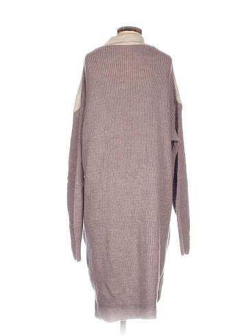 Bej Renkli Midi Örgü Kadın Kazak - Görsel 3