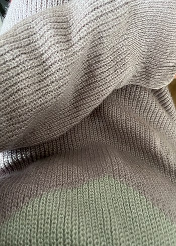 Bej Renkli Midi Örgü Kadın Kazak - Görsel 5