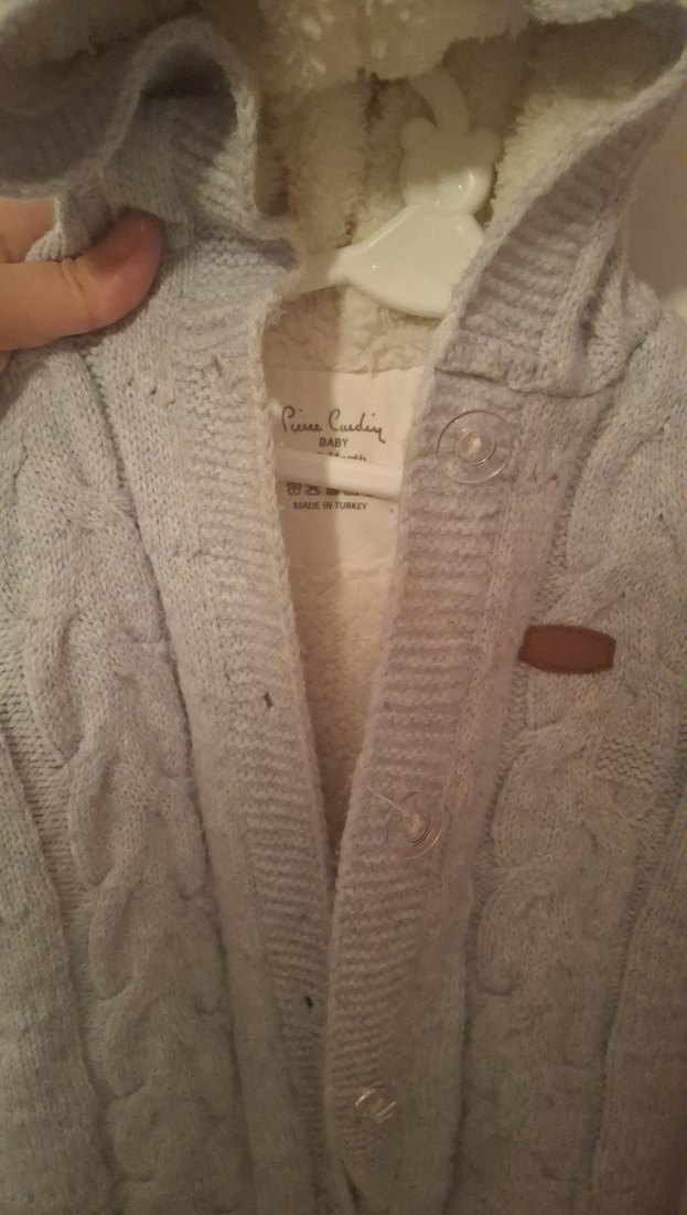 Gri Örgü Bebek Tulumu - Görsel 3