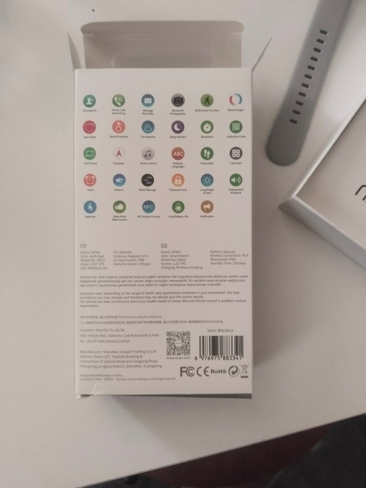 Gri SW10 Akıllı Saat 2.01 IPS Ekran - Görsel 5