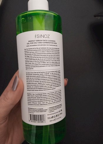 Sinoz Yağlı ve Karma Cilt Temizleme Jeli - Görsel 3