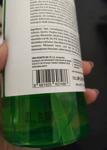 Sinoz Yağlı ve Karma Cilt Temizleme Jeli - Görsel 2