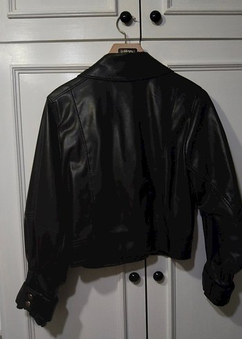 Siyah Deri  Ceket - Görsel 4