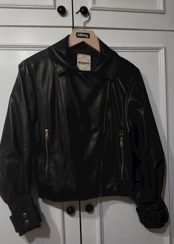 Siyah Deri  Ceket - Görsel 6