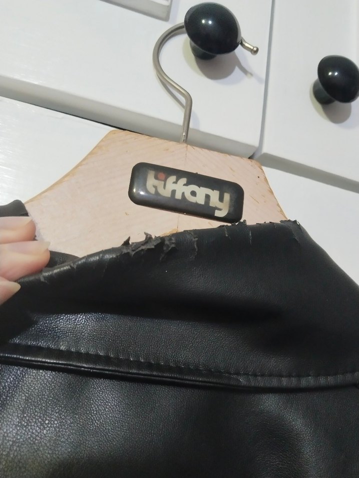 Siyah Deri  Ceket - Görsel 3