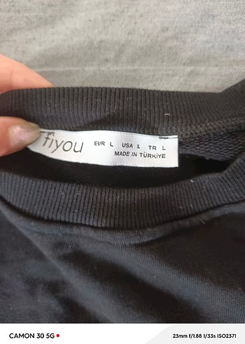 Diğer Kadın Siyah crop Sweatshirt