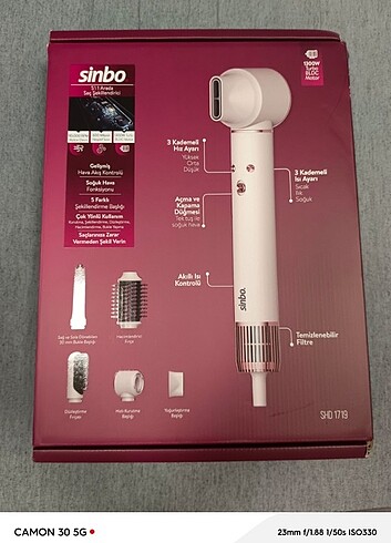 xl Beden Sinbo pro airwrap saç şekillendirici