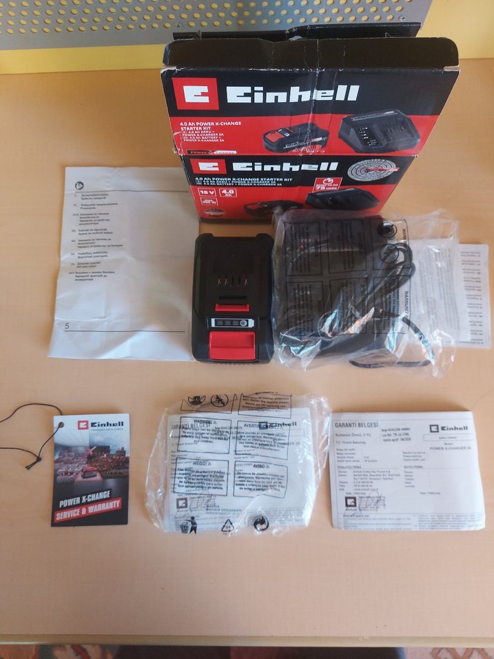 Einhell 4.0 ah batarya ve x-changer 3a şarj ünitesi sıfır - Görsel 2