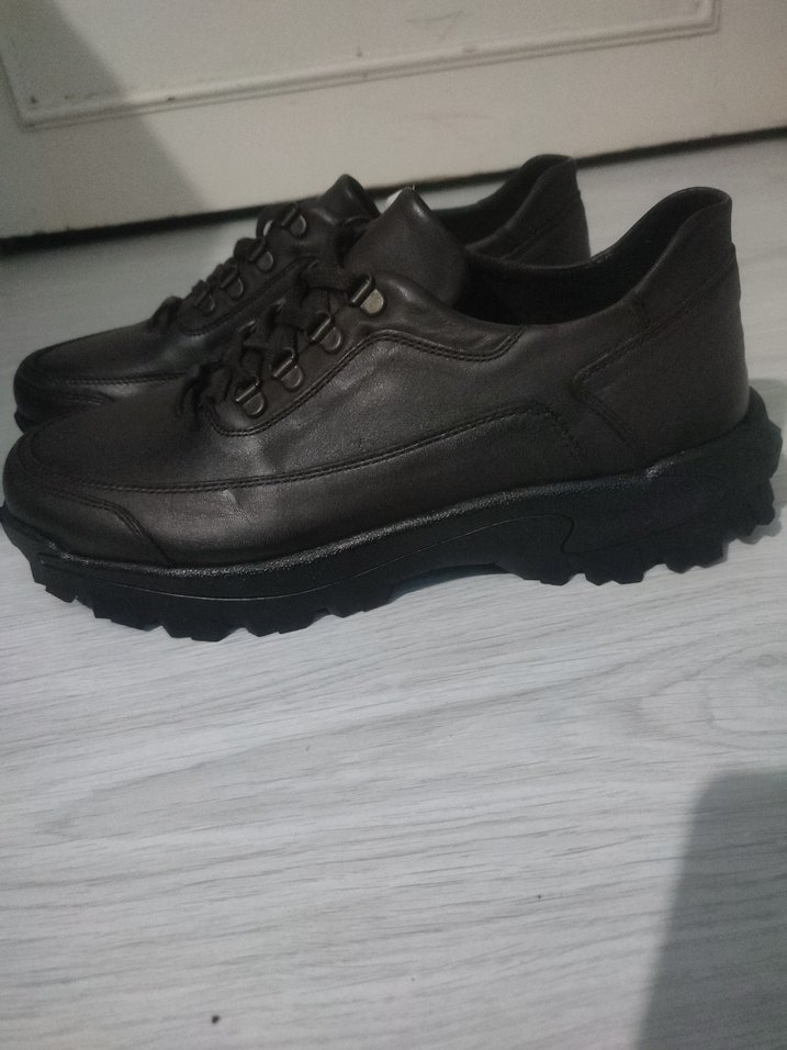 Erkek deri Biker Botları Tokalı Kauçuk - Görsel 3