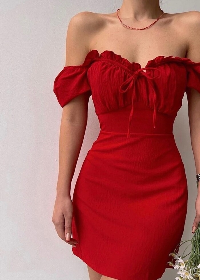 #elbise #kırmızı #davet - Görsel 2