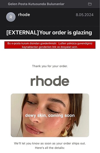 Beden ten rengi Renk Rhode lip Tint