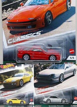 2021 Modern Classics 1/64 Ölçek 7cm Hot Whells Premium 3 Lü Araç