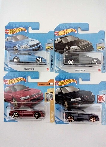 Honda Civic & '98 Subaru Impreza 22B STl-Version 1/64 Ölçek 7 c