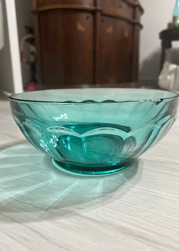  Beden yeşil Renk Vintage Eski Yeşil Cam Kase