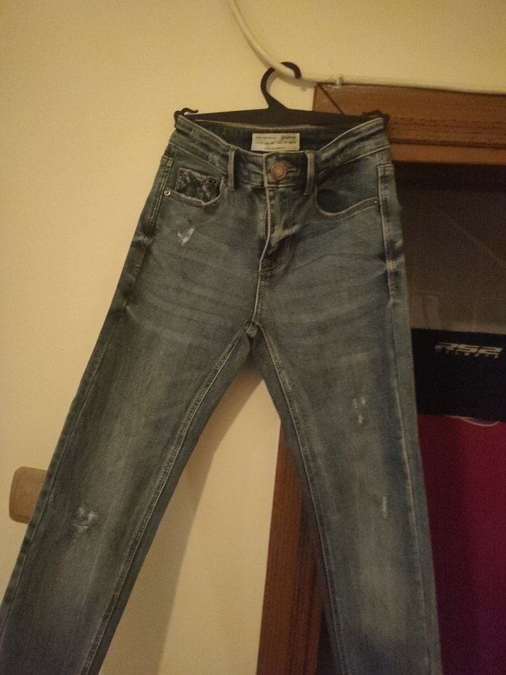 Gri Midi Boy Kadın Denim Jean - Görsel 2