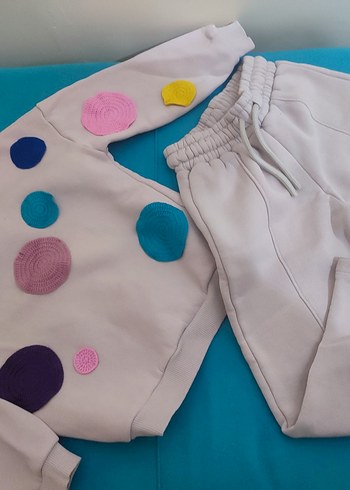 Bebek Kız Puantiyeli Uzun Kollu Takım - Görsel 2