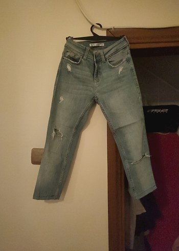 Gri Kadın Denim Bol Kesim Jean - Görsel 2