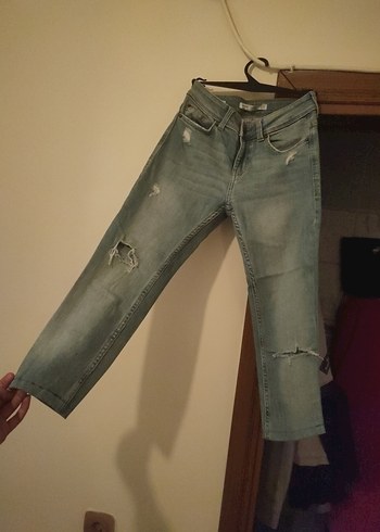 Gri Kadın Denim Bol Kesim Jean - Görsel 5