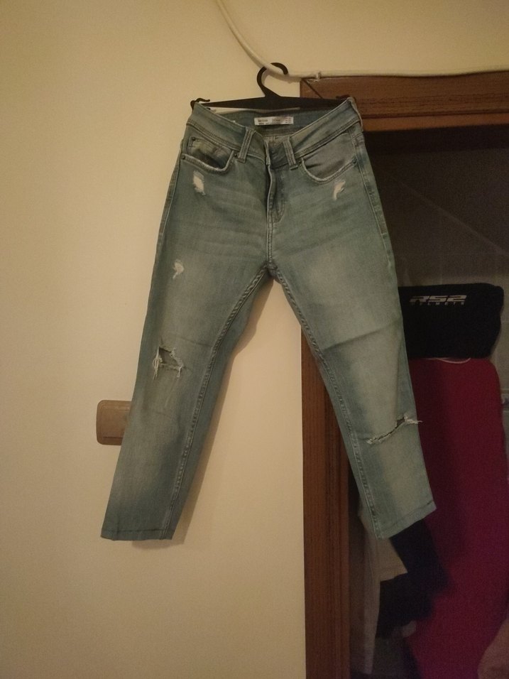 Gri Kadın Denim Bol Kesim Jean - Görsel 2