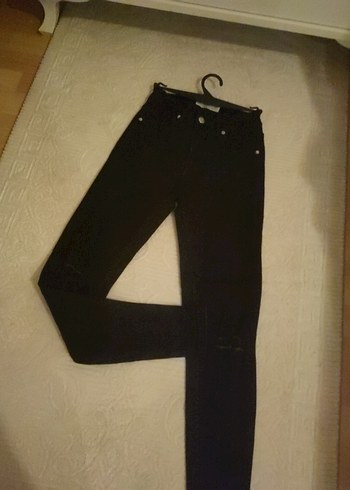 Kadın Siyah Skinny Kot Pantolon - Görsel 3