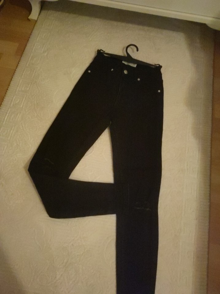 Kadın Siyah Skinny Kot Pantolon - Görsel 3