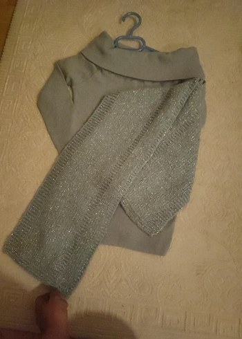 bebe mavi Boğazlı Triko Kadın Kazak - Görsel 4