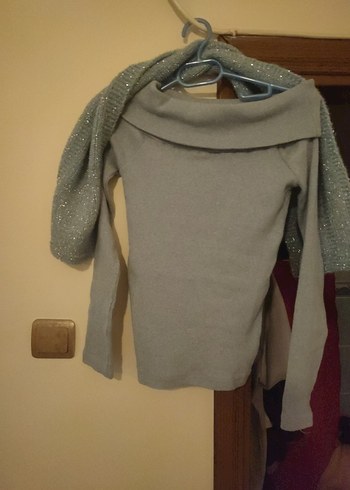 bebe mavi Boğazlı Triko Kadın Kazak - Görsel 2