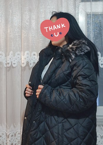 Kürklü Siyah Kadın Kışlık Mont - Görsel 2