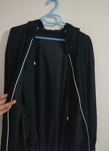 m Beden Uzun kadife sweatshirt 