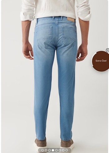 33 Beden Erkek Mavi slim fit Denim Pantolon