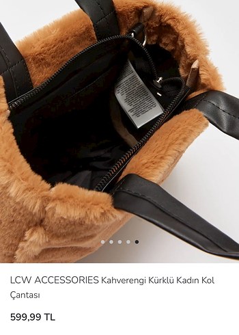 LCW Accessories Kahverengi Kürklü Kadın Kol Çantası - Görsel 3