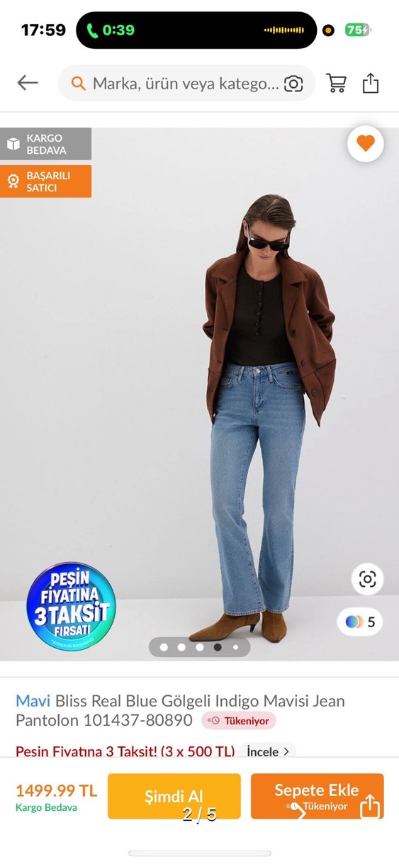 Mavi marka Regular Fit Denim Kadın Jean - Görsel 2