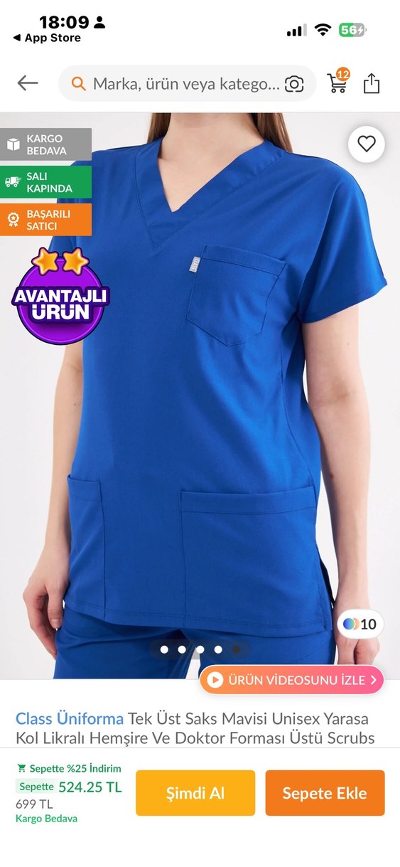 Hemşire forması sadece üst - Görsel 2