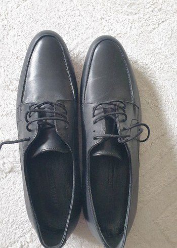 Siyah Deri Erkek Klasik Bağcıklı Ayakkabı - Görsel 4