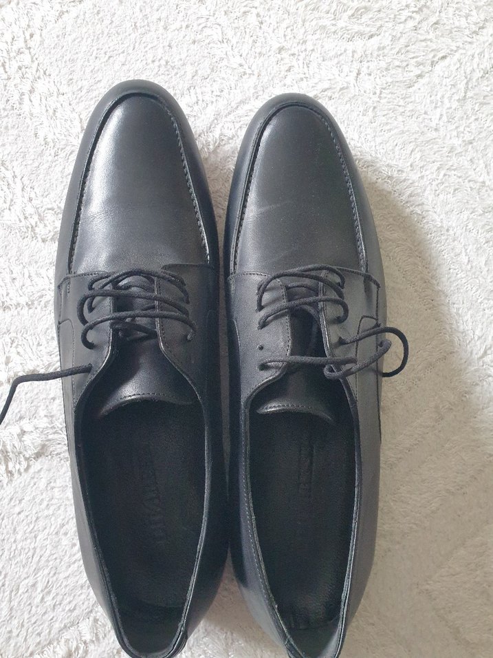 Siyah Deri Erkek Klasik Bağcıklı Ayakkabı - Görsel 4