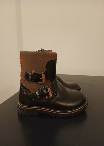 Erkek Çocuk Kahverengi Deri Biker Bot - Görsel 2