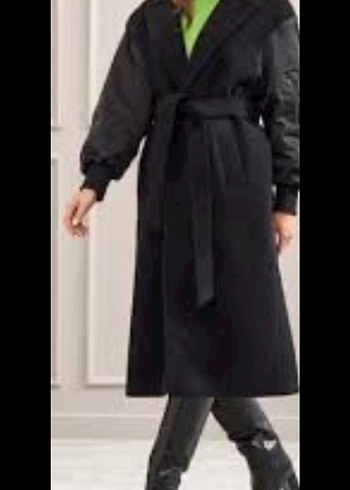 Siyah Kuşaklı Uzun Kaban - Görsel 5