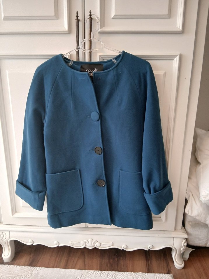 mavi kaşe kaban - Görsel 2