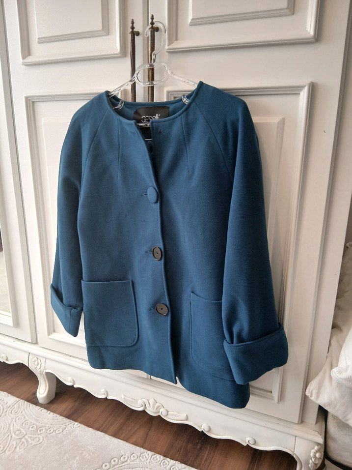 mavi kaşe kaban - Görsel 3