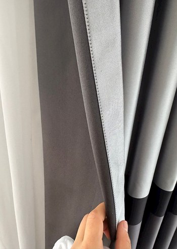 Modern Klasik Gri- fon perde 4 adet - Görsel 4