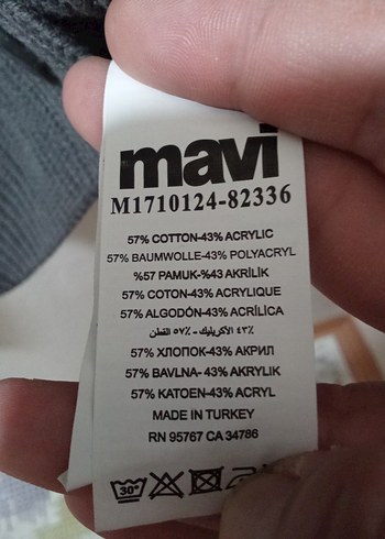 m Beden Gri Triko Kadın Hırka Notlu Yaka