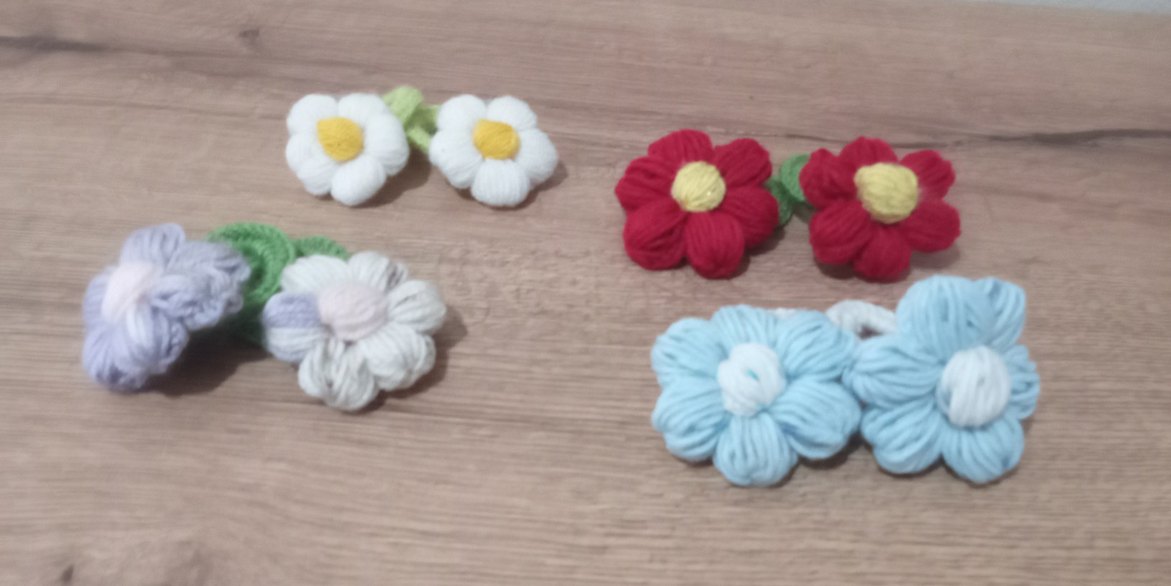 El Örgüsü Saç Tokası  2 Çift Avantajlı Set - Görsel 2