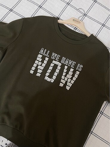 Kadın haki sweat