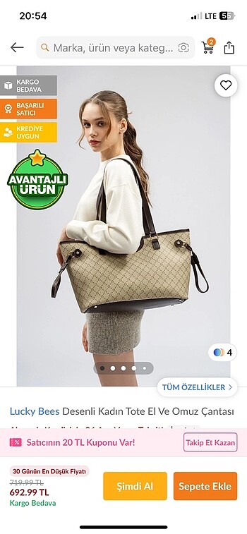 Desenli kadın tote çanta lucky bees