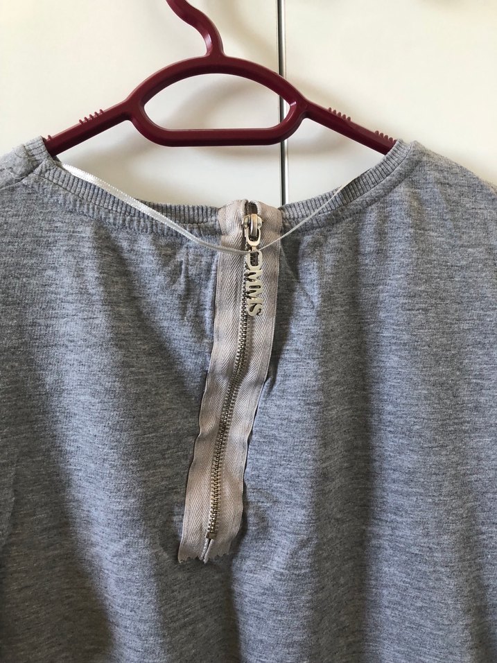 Gri Kadın Sweatshirt Uzun Kollu Rahat Kesim - Görsel 4