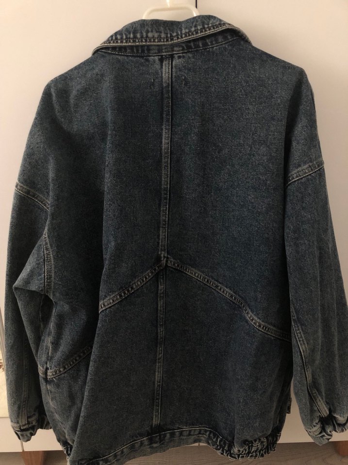 Kadın Lacivert Salaş Kot Ceket - Görsel 3